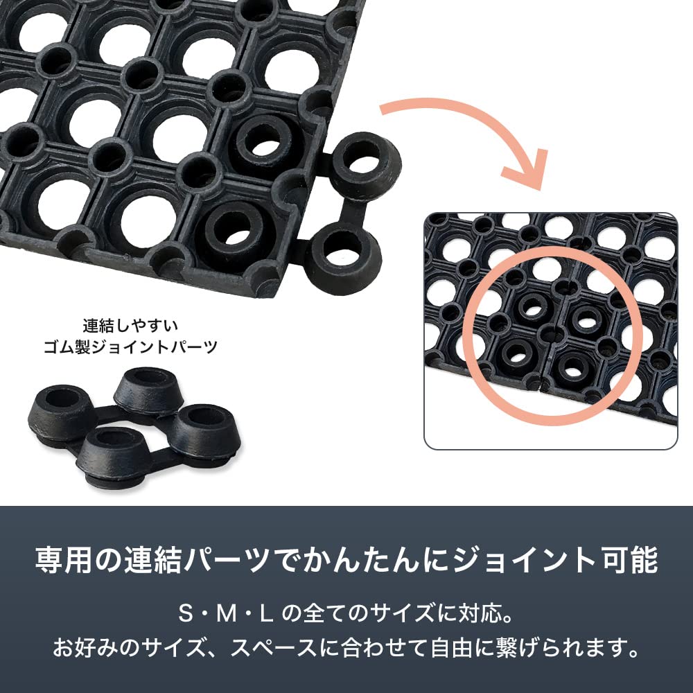 Amazon.co.jp: プロテック 有孔ゴムマット ジョイントパーツ 70mm×70mm